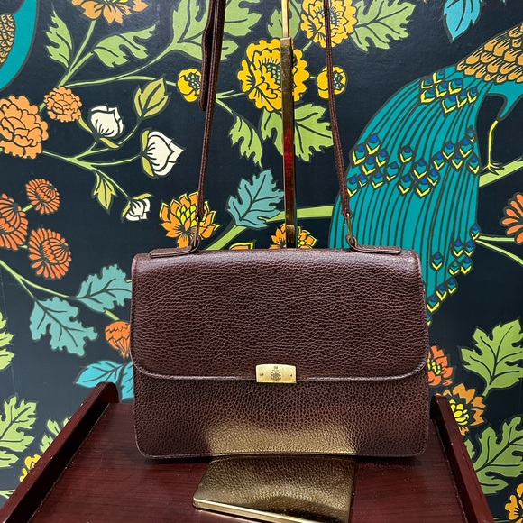 Vintage Mark Cross New York Brown Pebbled Leather Shoulder Bag – 70s/80s - Picture 3 of 12